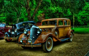 Majestic Packard Twelve Vintage Car Wallpaper