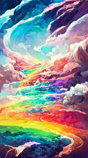Majestic Psychedelic Cloud Artwork Wallpaper