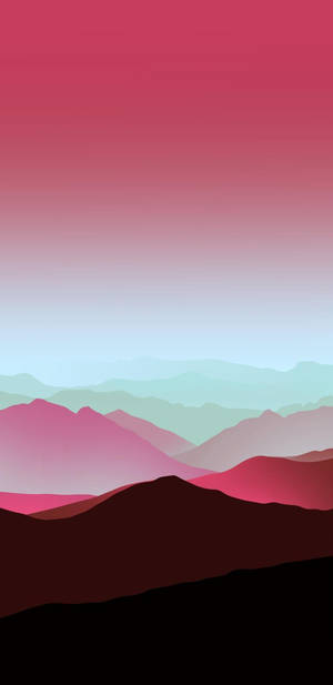 Majestic Shades Of Red Mountain Wallpaper