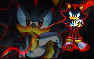 Majestic Shadow The Hedgehog In Battle Action Wallpaper