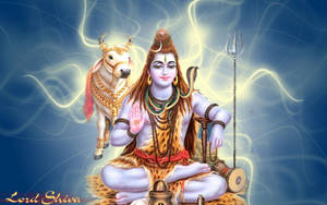 Majestic Shiv Shankar With Electric Effects In Hd Wallpaper