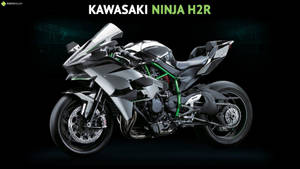 Majestic Silver Kawasaki Ninja H2r In Action Wallpaper