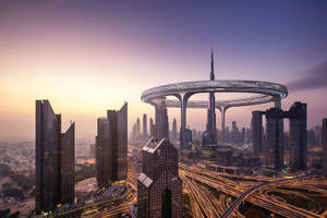 Majestic Skyline Of Downtown Dubai Wallpaper