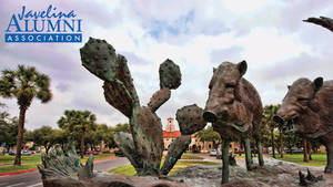 Majestic Statue At Texas A&m University Kingsville Wallpaper