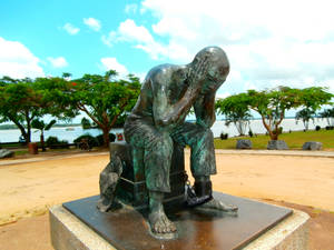 Majestic Statue In French Guiana Wallpaper