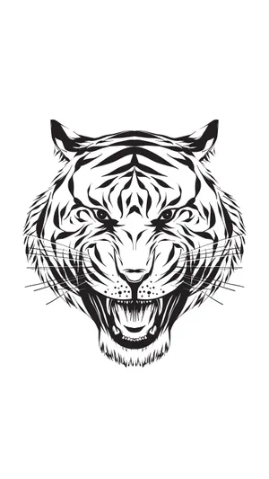 Majestic Tiger Head Hd Tattoo Design Wallpaper