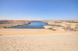 Majestic View Of Aswan High Dam, Egypt Wallpaper