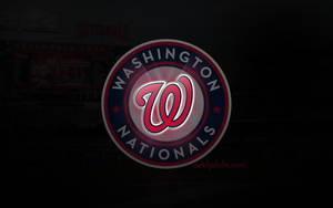 Majestic Washington Nationals Logo In Shadow Theme Wallpaper