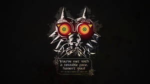 Majora's Mask Glowing Eyes Quote Wallpaper