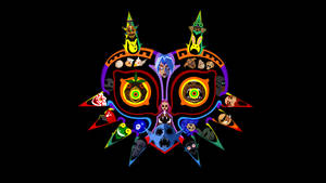 Majora's Mask Neon Art Wallpaper