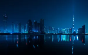 Make A Bold Yet Zen Statement With This Unique Blue Aesthetic Desktop Wallpaper Wallpaper