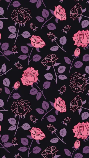 Make A Statement In Your Home With This Sophisticated Purple Gothic Pattern. Wallpaper