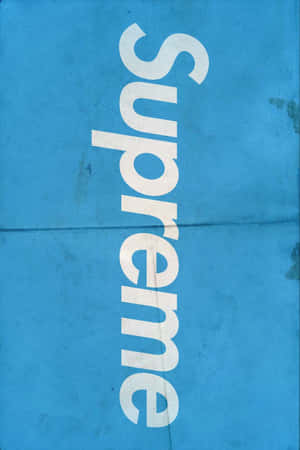 Make A Statement On The Streets With The Eye-catching Style Of Blue Supreme. Wallpaper