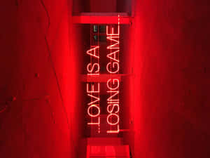 Make Your Landscape Electric With A Neon Red Aesthetic. Wallpaper