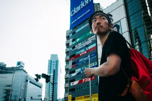 Man And Buildings Wallpaper
