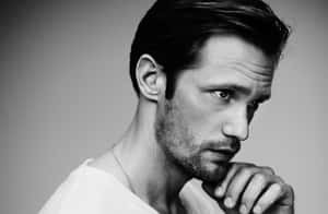 Man Face Swedish Actor Alexander Skarsgård Wallpaper