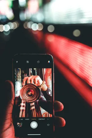 Man Inside The Phone Wallpaper