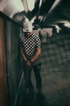 Man On Checkered Shirt Wallpaper