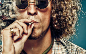 Man Smoking Weed Joint Wallpaper