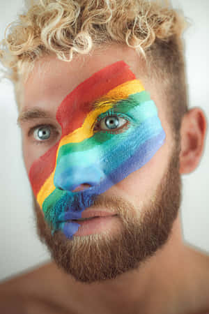 Man With Flag Of Gay Boys Wallpaper