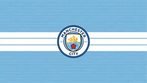 Manchester City 4k Flag And Emblem Wallpaper