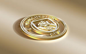 Manchester City 4k Gold Coin Emblem Wallpaper