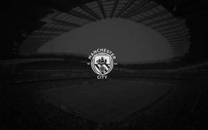 Manchester City Black Stadium Logo Wallpaper