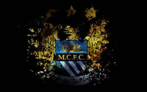 Manchester City Eagle Logo Crumbling Wallpaper