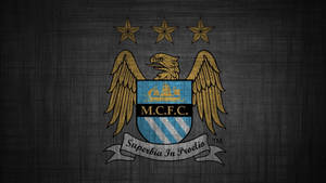Manchester City Logo On Black Wallpaper