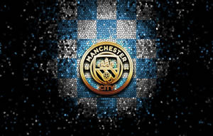 Manchester City Logo On Glitter Wallpaper