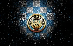 Manchester City Logo On Glitter Wallpaper