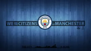 Manchester City We Citizens Logo Wallpaper