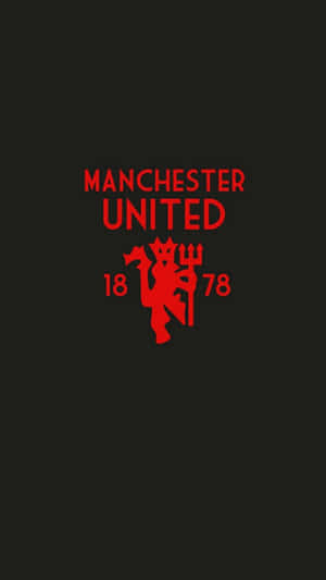 Manchester United Iphone Logo Black And Red Wallpaper
