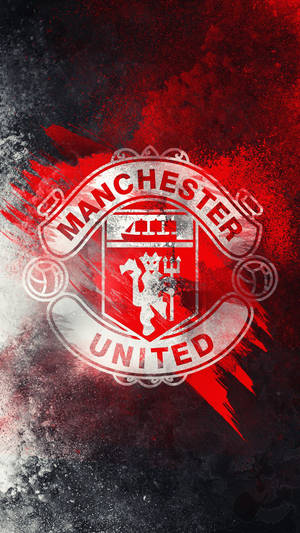 Manchester United Logo Abstract Art Wallpaper