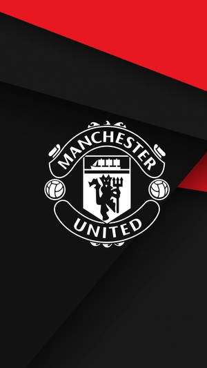 Manchester United Logo In Black Wallpaper