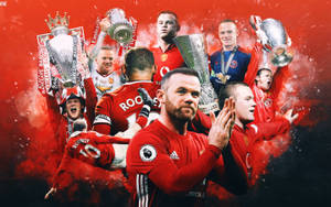 Manchester United Players Fanart Collage Wallpaper