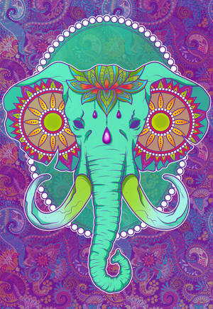 Mandala Art Elephant Wallpaper