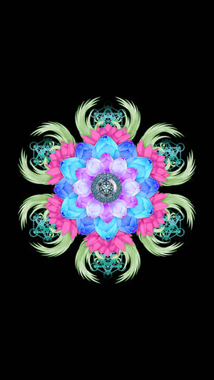 Mandala Bright Flower Pattern Wallpaper