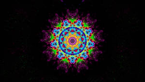 Mandala Circle Trippy Color Wallpaper