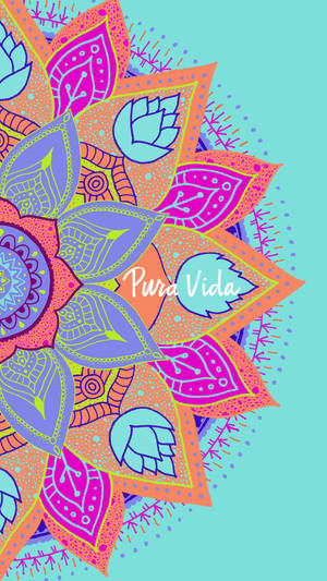 Mandala In Bright Pastel Wallpaper