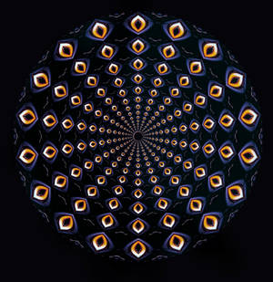 Mandala Symmetrical Eye Shape Wallpaper
