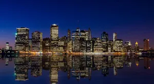 Manhattan Blue Sky Wallpaper