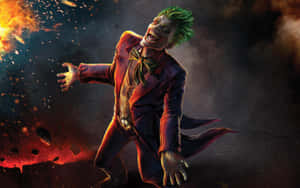 Maniacal Joker Laughing In The Dark Wallpaper