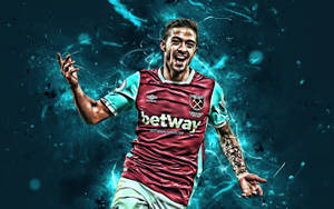 Manuel Lanzini Blue Edit Wallpaper