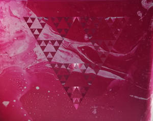 Marble Pink Triangle Patterns Wallpaper