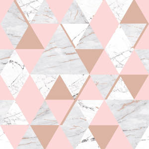 Marble Pink White Aesthetic Abstract Triangles Wallpaper