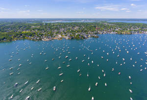 Marblehead Harbor In Massachusetts Wallpaper