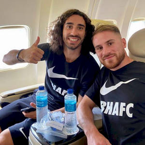 Marc Cucurella Airplane Selfie Wallpaper