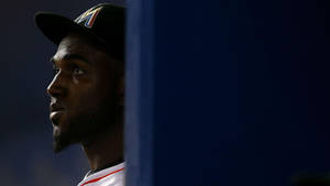 Marcell Ozuna Looking Up Wallpaper