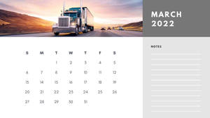 March 2022 Calendar Notes Wallpaper